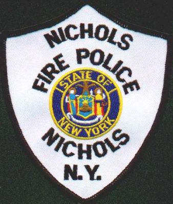 Nichols Fire Police
Thanks to EmblemAndPatchSales.com for this scan.
Keywords: new york