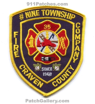 Number 9 Township Fire Company 35 Craven County Patch (North Carolina)
Scan By: PatchGallery.com
Keywords: no. #9 twp. co. department dept.