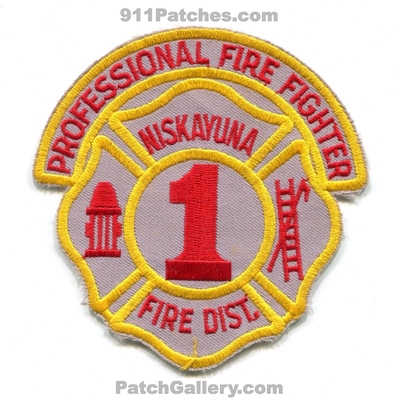 Niskayuna Fire District 1 Professional Firefighter Patch (New York)
Scan By: PatchGallery.com
Keywords: dist. department dept.