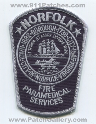 Norfolk Fire Department Paramedical Services EMS Patch (Virginia)
Scan By: PatchGallery.com
Keywords: dept. ambulance