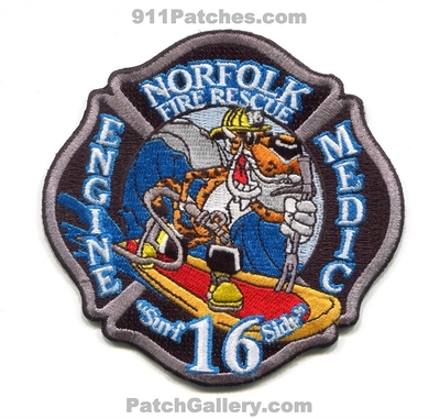 Norfolk Fire Rescue Department Station 16 Patch (Virginia)
Scan By: PatchGallery.com
Keywords: dept. engine medic ambulance chester the cheetah surfside