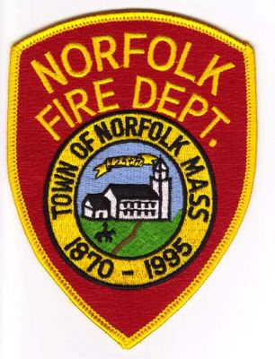 Norfolk Fire Dept
Thanks to Michael J Barnes for this scan.
Keywords: massachusetts department town of