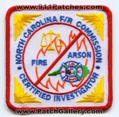 North Carolina Fire Rescue Commission Certified Investigator Arson Patch (North Carolina)
Scan By: PatchGallery.com
Keywords: f/r state