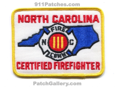 North Carolina Certified Firefighter III Patch (North Carolina)
Scan By: PatchGallery.com
Keywords: state 3 commission