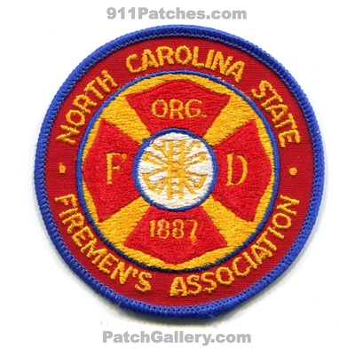 North Carolina State Firemens Association Patch (North Carolina)
Scan By: PatchGallery.com
Keywords: fire department dept. org. 1887