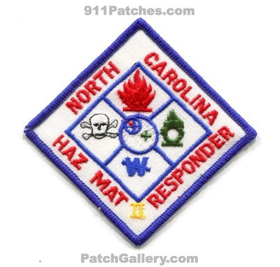 North Carolina Haz-Mat Responder II Patch (North Carolina)
Scan By: PatchGallery.com
Keywords: state hazmat 2 hazardous materials fire