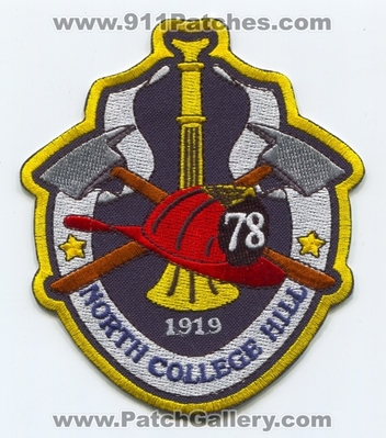 North College Hill Fire Department 78 Patch (Ohio)
Scan By: PatchGallery.com
Keywords: dept. 1919