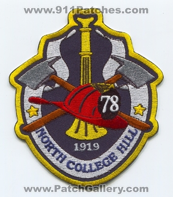 North College Hill Fire Department 78 Patch (Ohio)
Scan By: PatchGallery.com
Keywords: dept. 1919