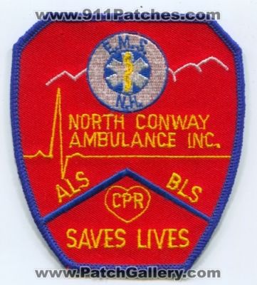 North Conway Ambulance Inc Patch (New Hampshire)
Scan By: PatchGallery.com
Keywords: ems inc. als bls cpr saves lives
