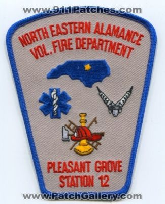 North Eastern Alamance Volunteer Fire Department Pleasant Grove Station 12 Patch (North Carolina)
Scan By: PatchGallery.com
Keywords: vol. dept.