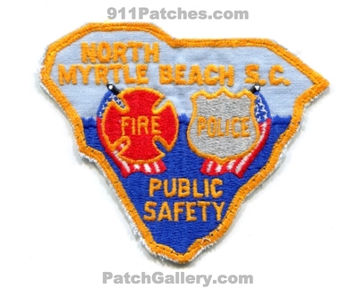 North Myrtle Beach Public Safety Department DPS Fire Police Patch (South Carolina) (State Shape)
Scan By: PatchGallery.com
Keywords: dept. of