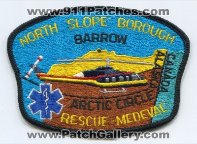 North Slope Borough Rescue Medevac Patch (Alaska)
Scan By: PatchGallery.com
Keywords: ems air medical helicopter ambulance barrow arctic circle