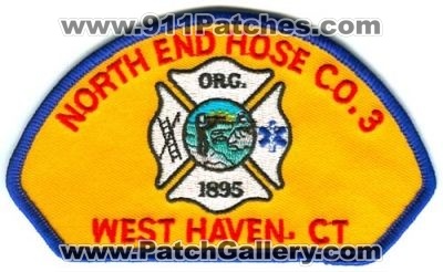 North End Hose Company 3 Fire Department (Connecticut)
Scan By: PatchGallery.com
Keywords: co. number no. #3 dept. west haven ct