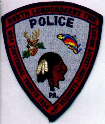 North Londonderry Twp Police Cenntenial Tribute
Thanks to EmblemAndPatchSales.com for this scan.
Keywords: pennsylvania township