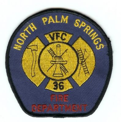 North Palm Springs Fire Department 36
Thanks to PaulsFirePatches.com for this scan.
Keywords: california vfc volunteer company