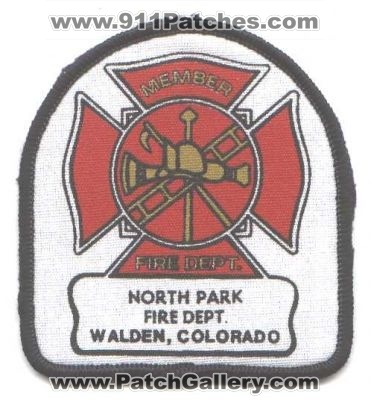 North Park Fire Dept (Colorado)
Thanks to Jack Bol for this scan.
Keywords: colorado department walden member
