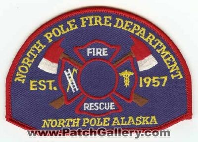 North Pole Fire Department
Thanks to PaulsFirePatches.com for this scan.
Keywords: alaska
