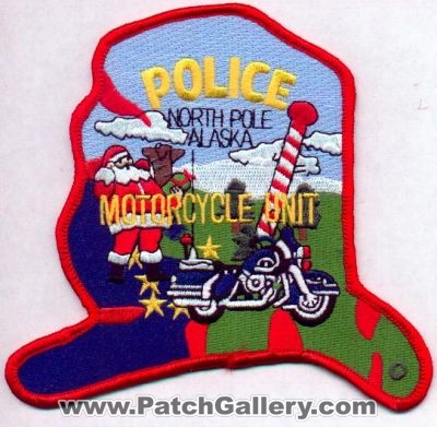 North Pole Police Motorcycle Unit
Thanks to EmblemAndPatchSales.com for this scan.
Keywords: alaska