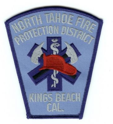 North Tahoe Fire Protection District
Thanks to PaulsFirePatches.com for this scan.
Keywords: california kings beach