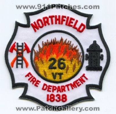 Northfield Fire Department 26 (Vermont)
Scan By: PatchGallery.com
Keywords: dept. vt