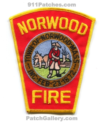 Norwood Fire Department Patch (Massachusetts)
Scan By: PatchGallery.com
Keywords: town of dept. inc feb 23 1872