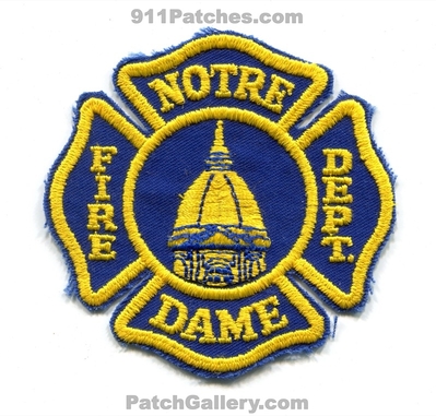 Notre Dame Fire Department Patch (Indiana)
Scan By: PatchGallery.com
