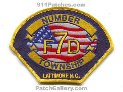 Number 7 Township Fire Department Lattimore Patch (North Carolina)
Scan By: PatchGallery.com
Keywords: seven twp. dept. f7d