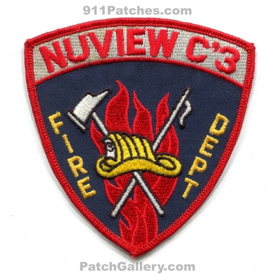 Nuview Fire Department Riverside County Company 03 C'3 Patch (California)
Scan By: PatchGallery.com
Keywords: dept. co. c3