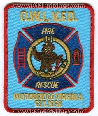 Occoquan Woodbridge Lorton Volunteer Fire Rescue Department (Virginia)
Scan By: PatchGallery.com
Keywords: dept. o.w.l.v.f.d. owlvfd