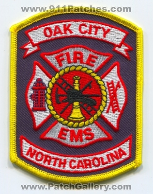 Oak City Fire EMS Department Patch (North Carolina)
Scan By: PatchGallery.com
Keywords: dept.