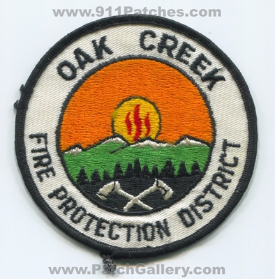 Oak Creek Fire Protection District Patch (Colorado)
Scan By: PatchGallery.com
Keywords: prot. dist. department dept.