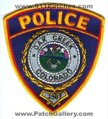 Oak Creek Police Department (Colorado)
Scan By: PatchGallery.com
