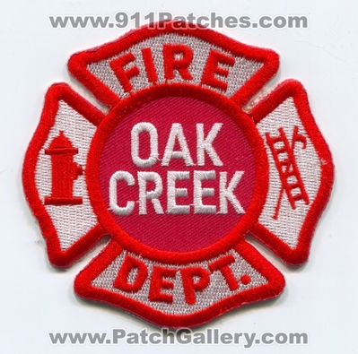 Oak Creek Fire Department Patch (Wisconsin)
Scan By: PatchGallery.com
Keywords: dept.