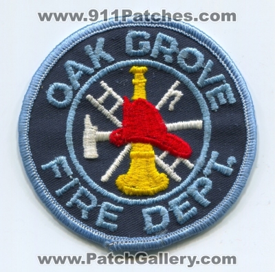 Oak Grove Fire Department Patch (Minnesota)
Scan By: PatchGallery.com
Keywords: dept.
