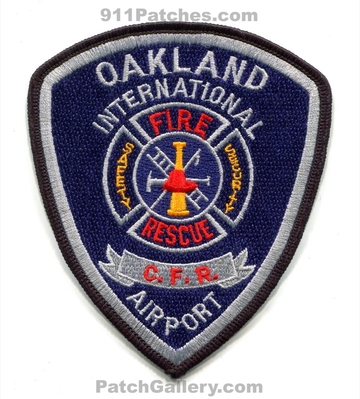 Oakland International Airport Crash Fire Rescue Department Patch (California)
Scan By: PatchGallery.com
Keywords: cfr c.f.r. dept. safety security aircraft firefighter firefighting arff