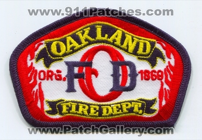 Oakland Fire Department Patch (California)
Scan By: PatchGallery.com
Keywords: dept. ofd