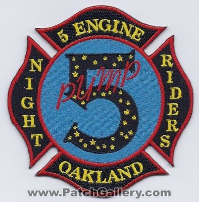 Oakland Fire Departing Engine 5 (California)
Thanks to Paul Howard for this scan.
Keywords: dept. pump