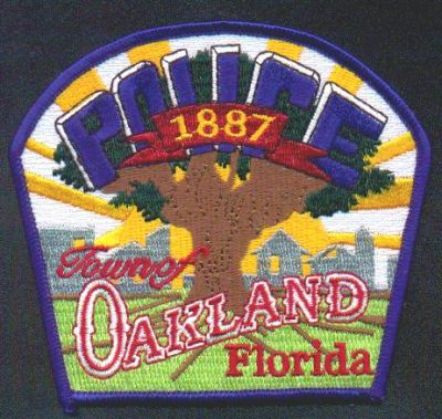 Oakland Police
Thanks to EmblemAndPatchSales.com for this scan.
Keywords: florida town of
