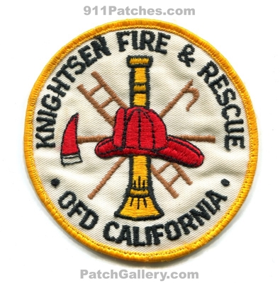Oakley Fire Department Knightsen Patch (California)
Scan By: PatchGallery.com
Keywords: dept. ofd & and rescue company co. station