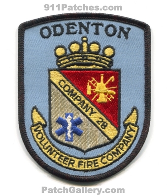 Odenton Volunteer Fire Company 28 Patch (Maryland)
Scan By: PatchGallery.com
Keywords: vol. co. department dept.