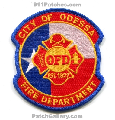 Odessa Fire Department Patch (Texas)
Scan By: PatchGallery.com
Keywords: city of dept. ofd est. 1927