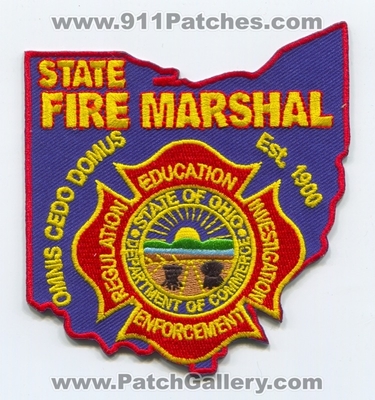 Ohio State Fire Marshal Patch (Ohio)
Scan By: PatchGallery.com
Keywords: arson investigation education enforcement regulation department dept. of commerce of omnis cedo domus