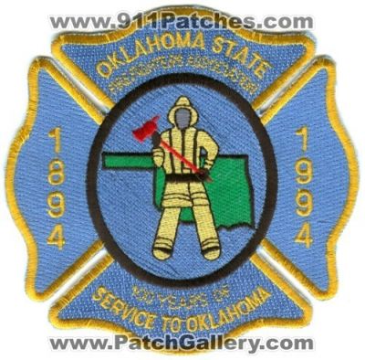Oklahoma State FireFighters Association 100 Years of Service (Oklahoma)
Scan By: PatchGallery.com
