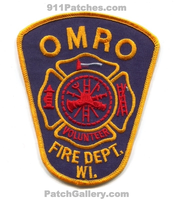 Omro Volunteer Fire Department Patch (Wisconsin)
Scan By: PatchGallery.com
Keywords: vol. dept.
