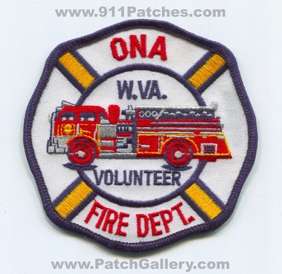 Ona Volunteer Fire Department Patch (West Virginia)
Scan By: PatchGallery.com
Keywords: vol. dept. w.va.
