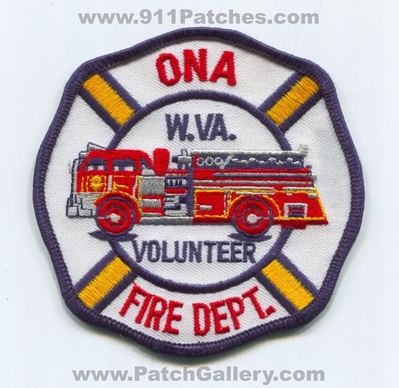 Ona Volunteer Fire Department Patch (West Virginia)
Scan By: PatchGallery.com
Keywords: vol. dept. w.va.
