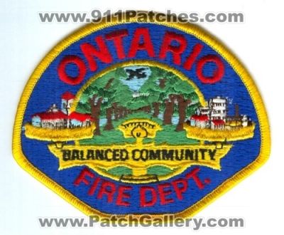Ontario Fire Department Patch (California)
Scan By: PatchGallery.com
Keywords: dept. balanced community
