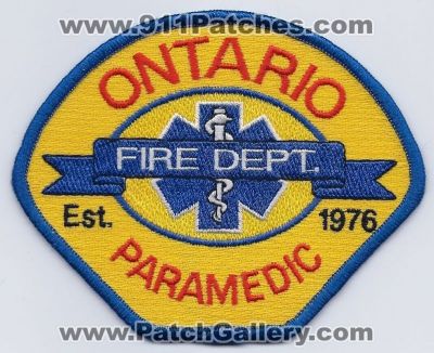 Ontario Fire Department Paramedic (California)
Thanks to Paul Howard for this scan.
Keywords: dept.