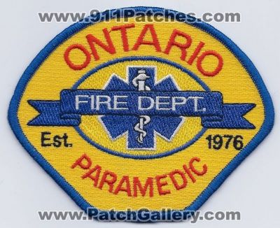 Ontario Fire Department Paramedic (California)
Thanks to Paul Howard for this scan.
Keywords: dept.