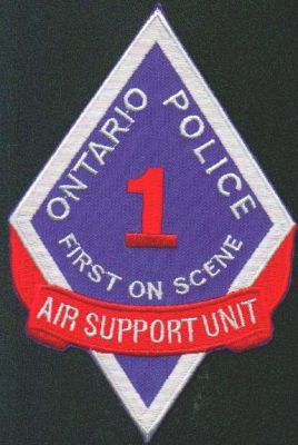 Ontario Police Air Support Unit
Thanks to EmblemAndPatchSales.com for this scan.
Keywords: california 1 helicopter
